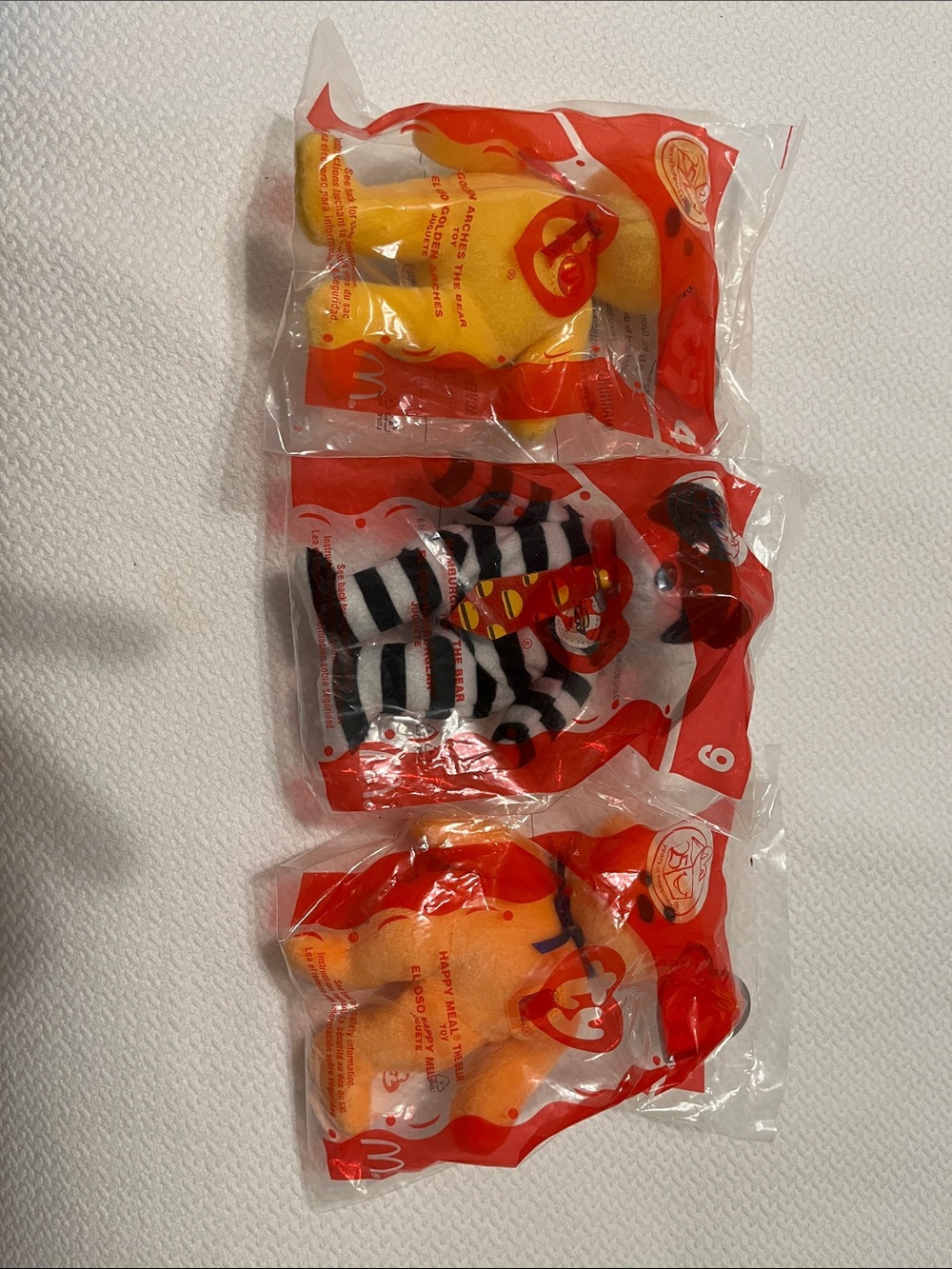 McDonald's TY Beanie Buddies Plush Trio. 2004. 25th Happy Meal Anniversary.